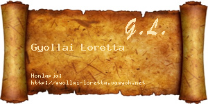 Gyollai Loretta névjegykártya